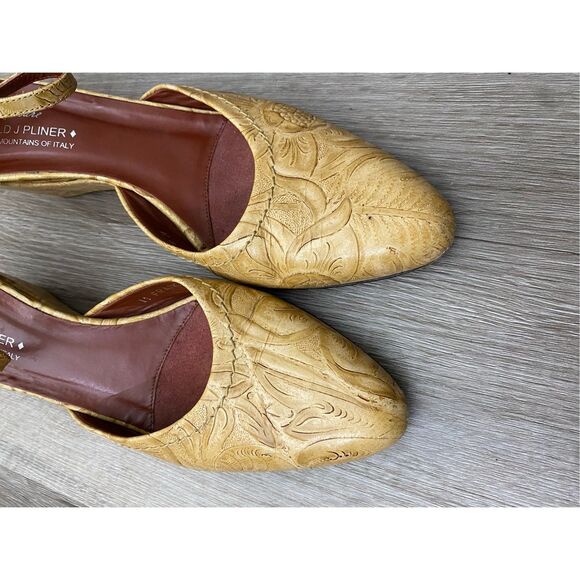 Donald J Pliner Womens Brown Buckle Ankle Strap Wedge Pump Heels Size 8M - Picture 15 of 16